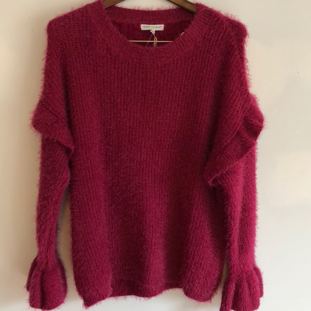 Woven Heart Cozy Sweater NWT Sz L